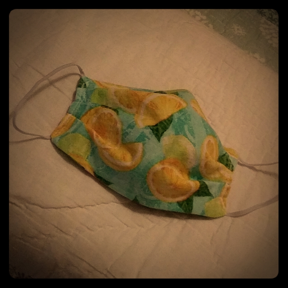 🍋 Lemon Print Facemask Reversible Watermelon